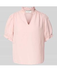 Neo Noir - Loose Fit Blusenshirt aus Baumwoll-Leinen-Mix Modell 'Odesa' - Lyst