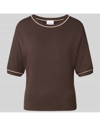 Comma, - Regular Fit Pullover aus Viskose-Mix in Strick-Optik - Lyst