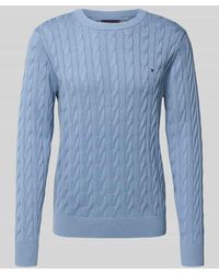 Tommy Hilfiger - Regular Fit Strickpullover aus reiner Baumwolle - Lyst