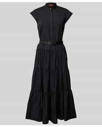 Max Mara - Maxikleid Mit Stehkragen Modell 'Bairo' - Lyst