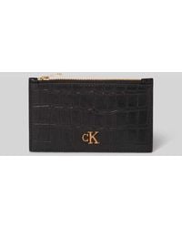 Calvin Klein - Cardcase aus echtem Kalbsleder Modell 'Croc' - Lyst