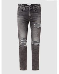 Calvin Klein Skinny Fit Jeans mit Stretch-Anteil - Grau