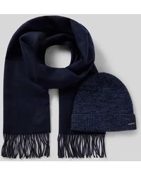 Bugatti - Set Mütze und Schal aus reiner Schurwolle mit Geschenkbox - Lyst