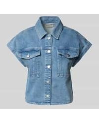 MSCH Copenhagen - Regular Fit Jeansblouse Met Borstzakken - Lyst