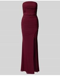 Luxuar - Abendkleid mit rückseitiger Schnürung und Raffungen - Lyst