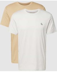Calvin Klein - Regular Fit T-Shirt mit Logo-Print im 2er-Pack - Lyst