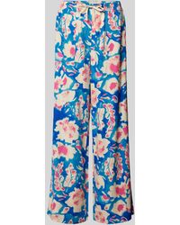 comma casual identity - Regular Fit Leinenhose mit Allover-Print - Lyst