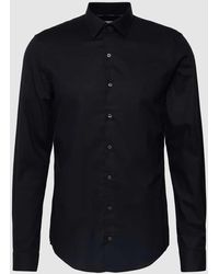Calvin Klein - Slim Fit Business-Hemd mit Label-Stitching Modell 'Bari' - Lyst