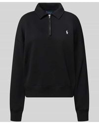 Polo Ralph Lauren - Sweatshirt mit Polokragen und Label-Stitching - Lyst