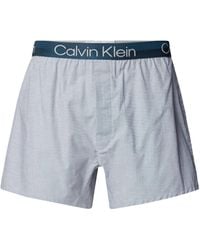 Calvin Klein Basics Boxershorts mit Knopfleiste vorne in Blau für Herren -  Sparen Sie 6% - Lyst