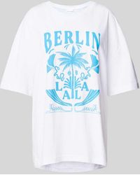Lala Berlin - Oversized T-Shirt mit Label-Print - Lyst