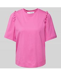 SELECTED - T-Shirt in unifarbenem Design Modell 'PENELOPE' - Lyst
