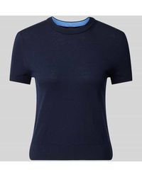 Stefanel - Strickshirt mit Rundhalsausschnitt - Lyst