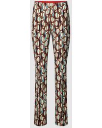 Marc Cain - Feminine Fit Stoffhose mit Allover-Muster - Lyst