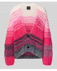 Marc Cain - Oversized Gebreid Jack Met Knoopsluiting - Lyst