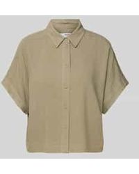 SELECTED - Relaxed Fit Blouse Van Een Mix Van Viscose En Linnen - Lyst