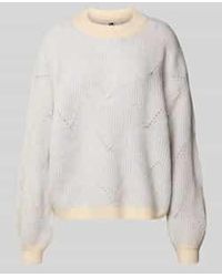 Pieces - Comfort Fit Gebreide Pullover Met Wol, Model 'Jenna' - Lyst