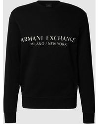 Armani Exchange - Sweatshirt mit Label-Print - Lyst