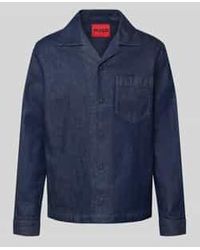 HUGO - Regular Fit Overhemdjack Met Borstzak, Model 'Edelo' - Lyst