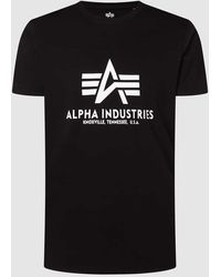 Alpha Industries - T-Shirt mit Label-Print Modell 'BASIC' - Lyst