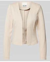 Ichi - Regular Fit Blazer Met Opengewerkte Voorkant, Model 'Kate' - Lyst