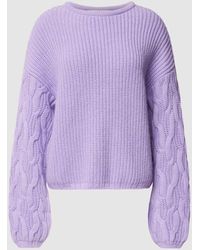 Lanius - Strickpullover Mit Zopfmuster - Lyst