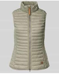 Camel Active - Regular Fit Bodywarmer Met Opstaande Kraag En Labeldetail - Lyst