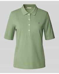 GANT - Slim Fit Poloshirt Met Labelstitching - Lyst