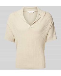 Calvin Klein - Regular Fit Poloshirt mit Strukturmuster - Lyst