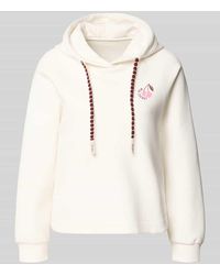 Marc Cain - Relaxed Fit Hoodie mit Motiv-Print - Lyst