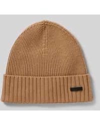 BOSS - Beanie Van Scheerwol Met Labeldetail, Model 'Fati' - Lyst
