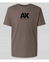 ARMANI EXCHANGE - Regular Fit T-Shirt Van Puur Katoen Met Logoprint - Lyst