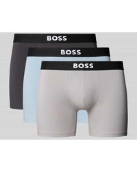 BOSS - Regular Fit Trunks aus Baumwoll-Elasthan-Mix im 3er-Pack - Lyst