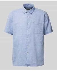 Barbour - Regular Fit Linnen Overhemd Met Borstzak - Lyst