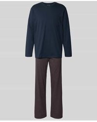 Schiesser - Relaxed Fit Pyjama mit Brusttasche Modell 'Comfort Essentials' - Lyst