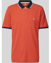 Fynch-Hatton - Regular Fit Poloshirt Met Contrastgarnering - Lyst