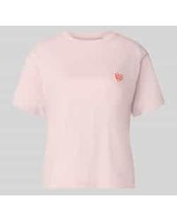Jake*s - Regular Fit T-Shirt Met Motiefstiksel - Lyst