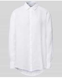 0039 Italy - Regular Fit Overhemdblouse Van Linnen Met Doorknoopsluiting - Lyst