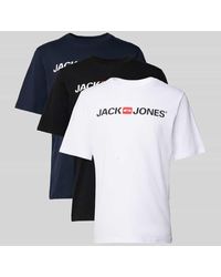 Jack & Jones - T-Shirt mit Label-Print und Rundhalsausschnitt - Lyst