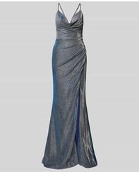 Luxuar - A-Linien Abendkleid Mit Wasserfall Ausschnitt - Lyst
