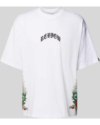 Review - T-shirt Met Label- En Motiefprint - Lyst
