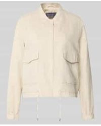 White Label - Regular Fit Jack Van Linnenmix Met Opstaande Kraag - Lyst