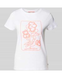 QS - T-Shirt mit Motiv-Print Modell 'Paint' - Lyst