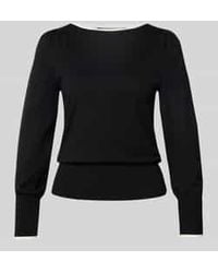 Zero - Gebreide Pullover Van Viscosemix Met Boothals - Lyst
