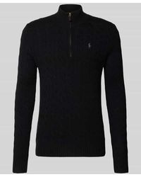 Polo Ralph Lauren - Strickpullover aus Baumwoll-Kaschmir-Mix mit Stehkragen - Lyst
