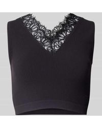Guess - Crop Top in Ripp-Optik Modell 'RAQUEL' - Lyst