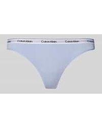 Calvin Klein - String Met Elastische Band Met Logo - Lyst