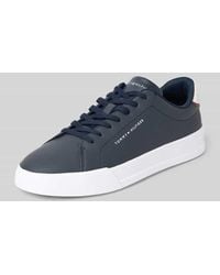 Tommy Hilfiger - Low Top Sneaker aus Leder-Mix - Lyst