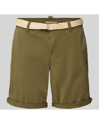 Esprit - Regular Fit Shorts mit Gürtel - Lyst