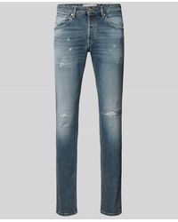 Replay - Regular Slim Fit Jeans Im Destroyed-Look Modell 'Willbi' - Lyst